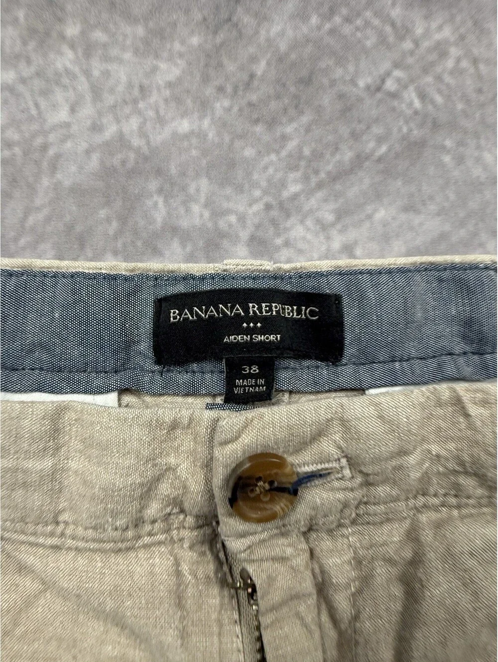 Banana Republic Shorts Mens 38 Beig Linen Cotton Aiden Lightweight Casual Summer